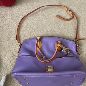 Dooney & Bourke Lavender and Tan Shoulder Bag